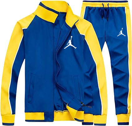 Men's Activewear Full Zip Warm Tracksuit Sports Set Casual Sweat Suit