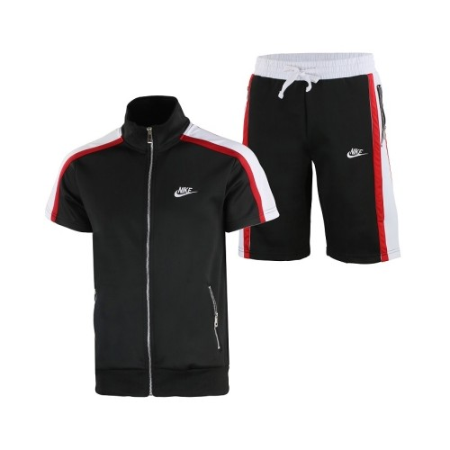 Sportswear Jacket & Short Set 2 Pc Set Black