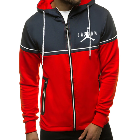 (4 colors) Men's full-zip high-performance double-knit hoodie