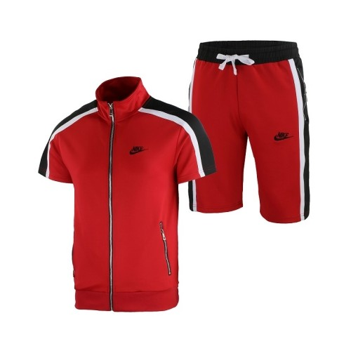 Sportswear Jacket & Short Set 2 Pc Set Red