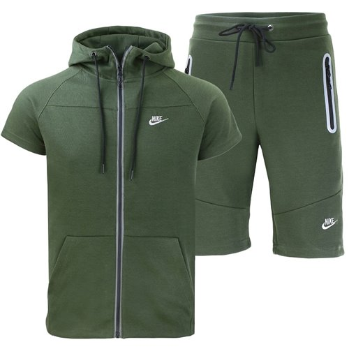 Men's Tech Short-Sleeve Full Zip Jacket & Short Set Closeout Sale